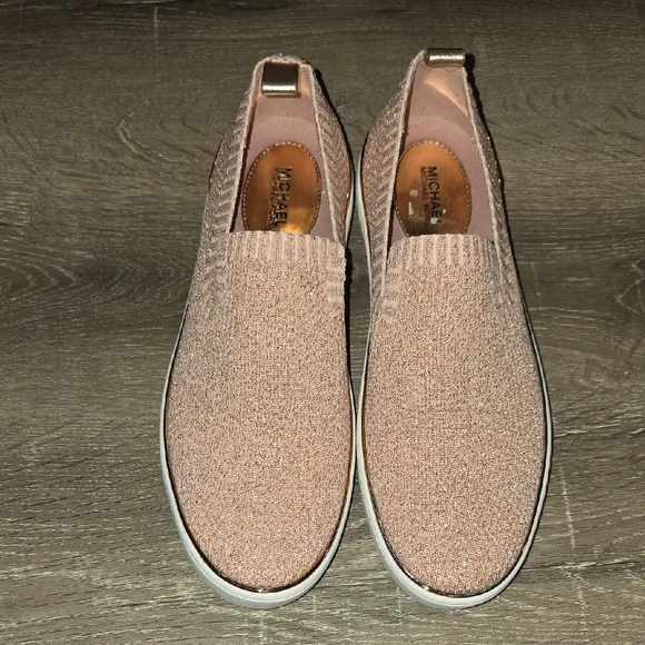 Michael Kors Women's Sparkling Rose Gold Loafers - Picture 1 of 9
